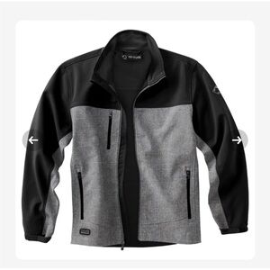 NEW- DRI DUCK 5350 Motion SoftShell Jacket Mens Large Gray/Black Water Resistant